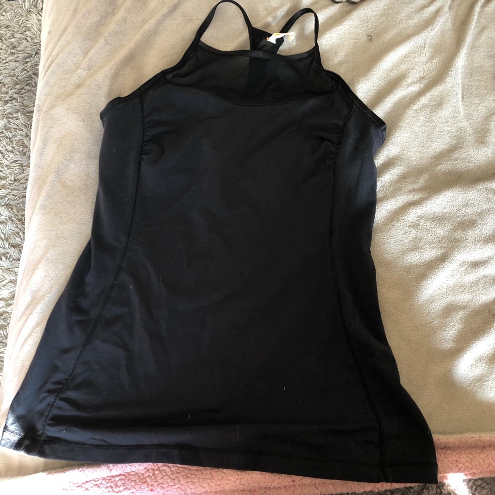 Lucy tank with mesh neckline